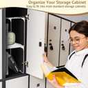 Locker Organizer Shelf Stackable Extra Locker Shelf for School Locker Organizer Storage Cabinet Accessories Suitable for School, Office, and Home use (2, White)