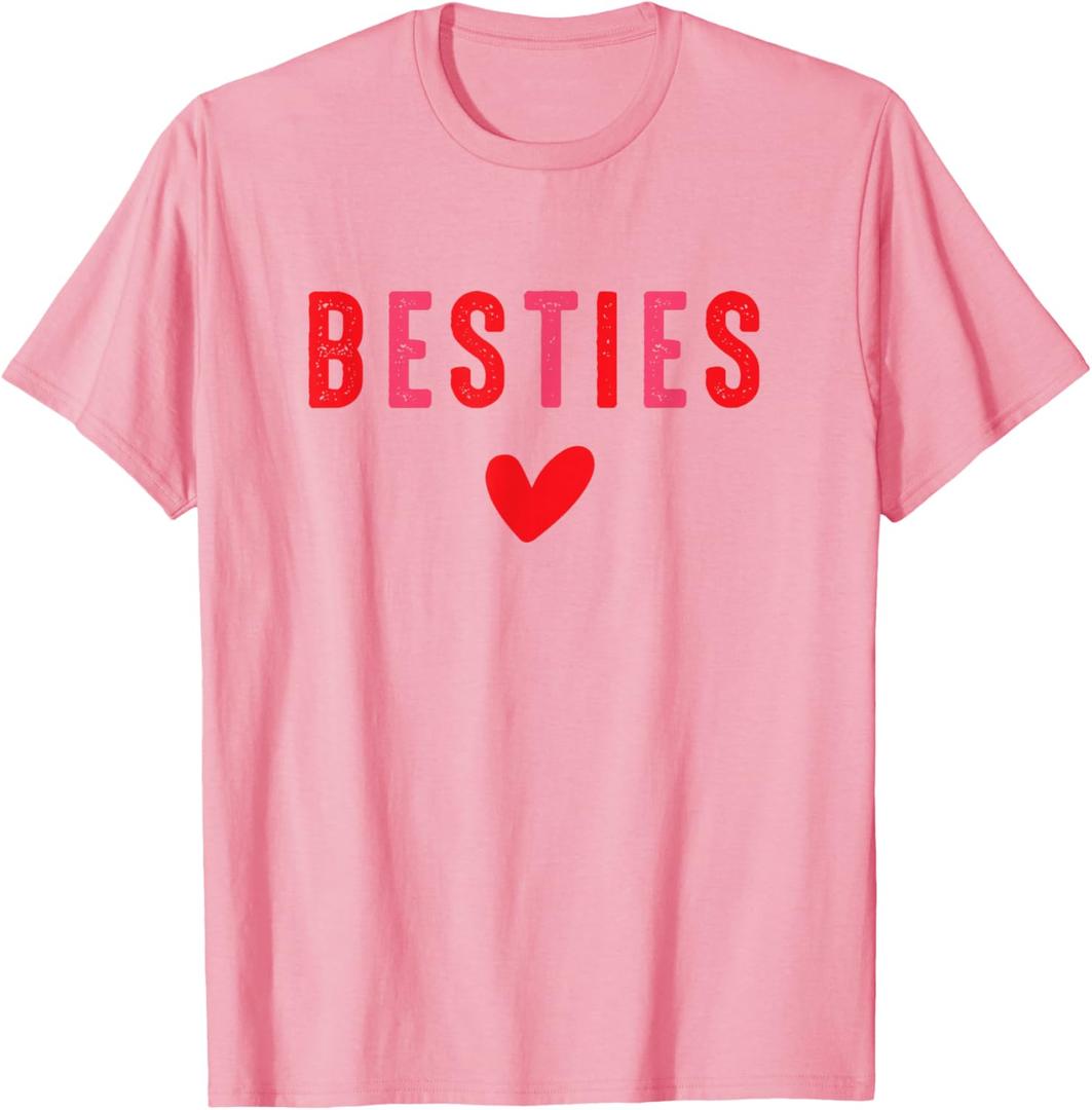 Besties Cute Matching Mother Daughter Friend Valentine's Day T-Shirt Small