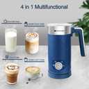 Huogary Milk Frother,4 in 1 Milk Frother and Steamer,10.14 oz /300 ml Hot and Cold Foam Maker,Milk Steamer,Milk Warmer for Coffee,Cappuccinos,Macchiato, 120V