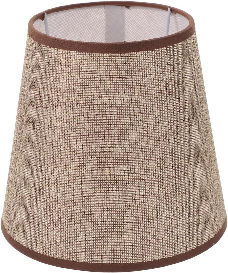 Lurrose Linen Fabric Lampshade Spider Desk Light Bulbs Side Tables Lamp Shade Small Tablecloth Replacement Lamp Shades Vintage Outdoor Accessories Floor Rice Office Substitute Bell Shaped