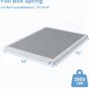 HOBINCHE Full Box Spring 3 Inch, Low Profile Box Spring for Full Bed, Heavy Duty Mattress Foundation, Metal Bed Base with Fabric Cover/Non-Slip/Easy Assembly