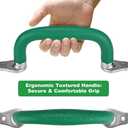 SELEWARE Green Playground Safety Handles, Non-Slip Kids Playground Grab Handles, Durable Indoor Outdoor Playset Hand Grips for Playhouse, Treehouse, Climbing Frame, Jungle Gym, Swing Set, 4 Pack