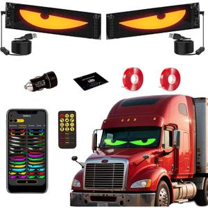 LED Eyes for Truck Windshield, 2PCS 23.6inx4.7in Devil Eyes Light for Windshield, Devil Eyes Light for Car, Truck, SUVs, Gift for Men