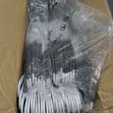 SONGMICS Pack of 50 Coat Hangers, Heavy-Duty Plastic Hangers, Clothes Hangers, White and Dark Gray UCRP020W02