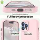 LOVE 3000 Designed for iPhone 14 Pro Case, Premium Silicone with [Soft Anti-Scratch Microfiber Lining] Shockproof Protective Phone Case for Men Women Girls 6.1", Chalk Pink