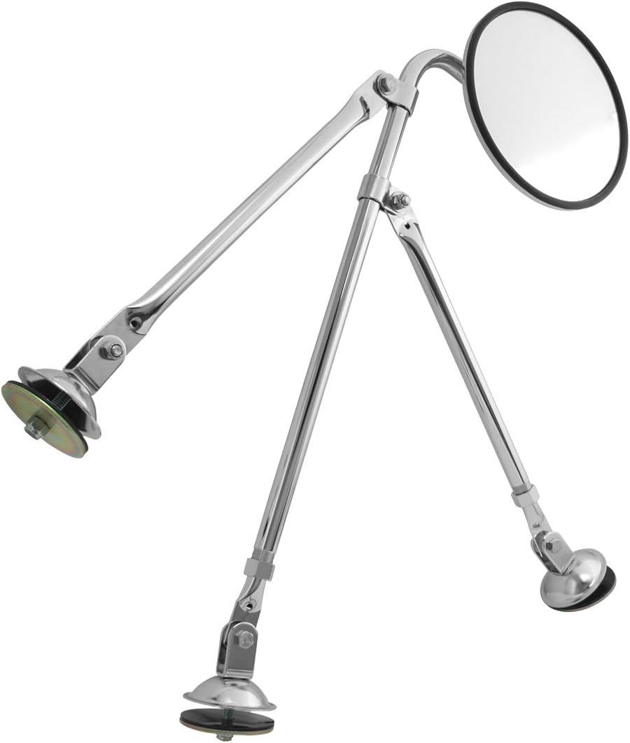 GG Grand General 33323 Tripod Fender Mount 8 Convex Mirror Set for Trucks, Buses, Utility Vehicles and More (Stainless Steel)