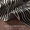 YIHOUSE 57Ft Area Rugs, Abstract Washable Rug, Modern Black and White Rug for Bedroom Living Room Dining Room Office Playroom Nursery, Nonslip Throw Non-Shedding Thin Contemporary Striped Rugs