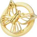 Magnetic Phone Grip for MagSafe, Butterfly Phone Grip Holder Finger Kickstand for iPhone 16/15/14/13/12 Series, Adapter Ring for MagSafe Included (Bling Gold)