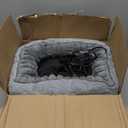 INVENHO Heated Cat Beds for Indoor Cats and Small Dogs, 20" Cozy Heated Pet Bed with Timer & Temp Adjustable, Removable Waterproof Electric Warming Bed for Indoor Cat