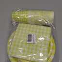 PCLMLES 96Pcs Yellow and White Gingham Plates and Napkins and Cups Plaid Paper Plates for 24 Guest Picnic Wedding Baby Shower Tea Kids Birthday Party Supplies Decrations