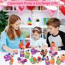 2 x 28 Pack Valentines Day Gifts for Kids Classroom Galaxy Slime Kit Valentines Cards Space Gift Boxes for Kids School, Valentines Day Slime Fidget Toys Exchange Cards Valentines Party Favors Boys Girls