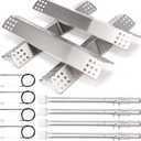 Grill Replacement Parts for Monument 24367, 35633, 17842, 24633, 41847NG 4 Burner Gas Grills, Grill Burner, Heat Plate, Igniter for Kitchen aid 720-0954, Monument 6 Burner 77352 77352MB 77352-MB