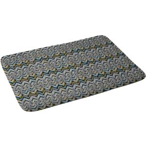Society6 Pattern State Pyramid Line North Bath Mat, 17" x 24", Green