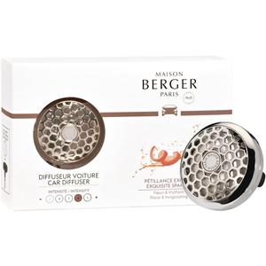 MAISON BERGER - Refillable Car Air Freshener Vent Clip Diffuser Set - 3.1 x 2 x 0.8 inches - Made in France - Exquisite Sparkle