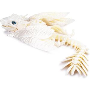 Feathered Wyvern Dragon, 3D Printed Dragon, Articulated Dragon, Fidget Dragon, 3D Printed Toys, Desktop Pet (Frostscale)