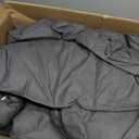 Cosybay Heavyweight Twin Size Feather Down Fiber Comforter - Grey Thicker Winter Duvet Insert, Ultra Soft 100% Cotton Cover, Luxury Hotel Bedding with Corner Tabs, 68"x90"