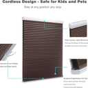 MYshade Cordless Blackout Cellular Shades for Windows, Honeycomb Window Shades with Thermal Insulation, Child & Pet Safe Room Darkening Shade, Easy Install, 26" W x 36" H, Taupe
