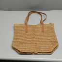 Large Straw Beach Bag for Womens, Straw Handbag Woven Tote Bag With Zipper Summer Shoulder Bag (A Style-brown)