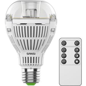 SANSI Smart LED Light Bulb, 2200LM Voice Remote Control 2700K 4000K 6500K Dimmable A21 18W Light Bulb, 150W Equivalent E26 Base Lights for Bedroom Living Room Entrance
