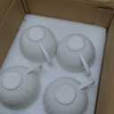 Yesland Set of 6 Royal Tea Cups and Saucers, 6 oz White Porcelain Tea Set & British Coffee Cups, White Latte Cups and Espresso Mug for Specialty Coffee Drinks, Latte, Cafe Mocha, Tea, 18 Piece Set