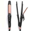 Hair Curling Iron 2-in-1 Dual Voltage Curling Iron,(100V~250V) Dual Voltage Hair Straightener Travel Curling Iron European Flat Iron