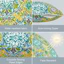 LVTXIII Outdoor/Indoor Pillow Covers, Patio Fade Resistant Throw Pillow Covers ONLY, Waterproof Farmhouse Accent Cushion Cases for Sofa Patio Couch Decoration 18"x18" Set of 2, Damask Green