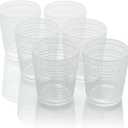 Certified International Santa Fe Clear Set of 6 Premium Acrylic DOF Glasses 16 oz  Unbreakable Drinkware with Textured Bubble Design, Dishwasher Safe Tumblers for Indoor & Outdoor Use