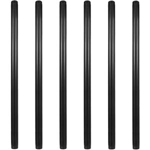 GeilSpace 6 Pack 3/4"  24" Pre-Cut Black Metal Pipe, Industrial Steel Fits Standard Three Quarters Inch Black Threaded Pipes and Fittings - Vintage DIY Industrial Shelving (3/4"  24")