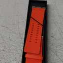 Tefeca Dual Series Replacement Watch Band Compatible with Apple Watch/ Apple Watch Ultra (Orange Nylon with Silver Adapters, 49/ 45/ 44/ 42mm)