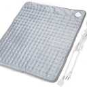 Heating Pad,Electric Heating Pads for Back,Hot Heated Pad for Abdomen,Shoulder,Knee,Multiple Temp and Auto Shut Off(Silver, 20''24'')