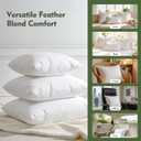 14"x24" Pillow Inserts Soft Feather Pillow Set of 2 Indoor Decorative Sofa Down Pillows Bed Pillows Couch Pillow, 1424inchesPack of 2