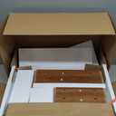 LYNCOHOME Fluted Nightstand with Charging Station, 19.7 inch Wide End Table with 2 Drawers, Modern Wood Bedside Table for Bedroom,Brown,1 Pcs (Walnut)