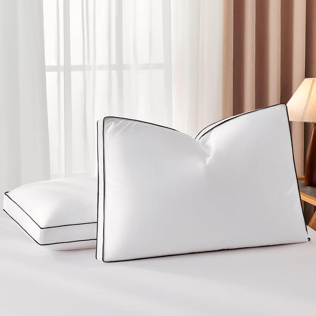 DOWNSTORIA Goose Feather Down Pillow US King Size 2 Pack