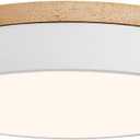 Led Flush Mount Ceiling Light: 11.8" Dimmable 5CCT Overhead Ceiling Lighting Fixture - Morden White Round Close to Ceil Lights - Flat Wood Minimalist Light Fixtures for Living Room Laundry Bedroom