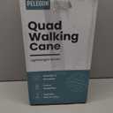 Quad Cane (300 lb) - Adjustable Walking Cane with A Large 4 Pronged Base for Extra Balance & Stability, Walking Canes for Seniors, Walking Cane for Men & Women, Walking Sticks