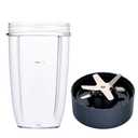 Upgrade Blender Cup and Blade Fit for Nutribullet 600w/900w, Replacement Parts 24oz Cup and Extractor Blade, Blender Accessories (2 Pcs)