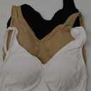 Womens Sports Bras, Yoga Comfort Seamless Stretchy Sports Bra for Women 3 Pack (XX-Large, Black+white+nude)
