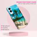for Samsung Galaxy S25 Edge 5G, Samsung S25 Edge Case - Tropical Beach Palm Tree Design Printed Cute, Sleek Hardshell Protective Designer Phone Back Case for Samsung S25 Edge White