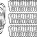 Heavy Duty Galvanized Steel Carabiner Clip Spring Snap Hook Spring Snap Hook Clips (2.36IN-48PCS)
