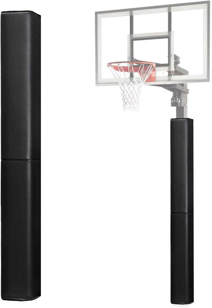 Basketball Pole Pad 72" Tall and 2"&4" Thick Fits 4"x4",5"x5",6"x6" Pole All-Weather Durable UV-Resistant Waterproof Square Basketball Pole Padding for Player Protection and Safety