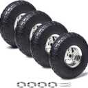 AR-PRO (4 Pack) 10" Pneumatic Tire and Wheel, 4.10/3.50-4, 5/8" Bore, Set of 4