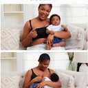 Momcozy Hands Free Pumping Bra, Adjustable Breast-Pumps Holding and Nursing Bra, Pumping & Nursing Bra in One Black L