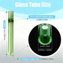 4 Pcs colored Borosilicate Blowing Tubes - High Temp Resistant for Industrial, Laboratory, and Craft Projects, glass straw