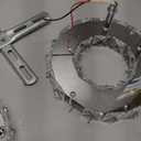 Modern Crystal Ceiling Light LED Chandelier Five Rings Ceiling Light Chandelier for Dinning Room Bedroom Kitchen (Cool White)