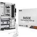 ASUS B650E MAX Gaming WiFi W AMD B650 AM5 ATX Motherboard, White PCB, DDR5, PCIe 5.0, 3X M.2, Wi-Fi 6E, 2.5Gb LAN, USB 10Gbps Type-C, DisplayPort, HDMI, BIOS Flashback, Aura Sync, Advanced AI PC