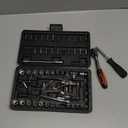 COMOWARE 69pcs Small Socket Set (1/4'' & 3/8''), Metric & Standard Socket Wrench Set, Ratchet Wrenches Set with Extension Bar, 72T Ratchet Wrench, Ratchet Sets for Auto Repairing & Home Use