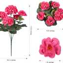 Artificial Geranium Fake Flowers for Outdoors Decoration, 6 Bundles Silk Geraniums Flower UV Resistant Look Real Faux Plants for Front Door Garden Porch Planter Patio Balcony Yard Indoor Home, Mix