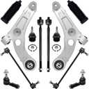 AUQDD 12Pc Front End Suspension Kit (For FWD) Fit For 2014-2018 Je-ep Cherokee, 2 Lower Control Arm 2 Ball Joint 2 Sway Bar Link 4 Inner Outer Tie Rod End (# K643179 K750704 ES801238 K500287)
