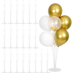 20 Sets Balloon Stand Kit, Balloon Sticks Holder with Base Birthday Wedding Graduation Party Decortaions Table Centerpieces Balloon Arch kit