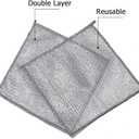 YinQin 10 PCS Double Layer Stainless Steel Cleaning Cloth Non Scratch Steel Mesh Scrubber Dishwashing Cloths 20x20 cm Quick Dry Metallic Wire Dish Cleaning Rag Towel for Kitchen Dish Sink Stove Top